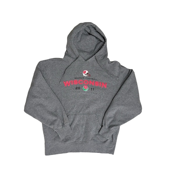Y2K 2011 Wisconsin University Football Rosebowl Hoodie NWOT - Picture 1 of 3
